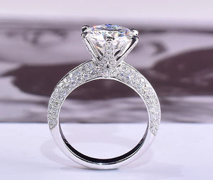 Tibetan Silver Wedding Ring 2ct Round Cubic Zircon