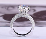 Tibetan Silver Wedding Ring 2ct Round Cubic Zircon