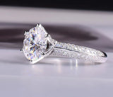 Tibetan Silver Wedding Ring 2ct Round Cubic Zircon
