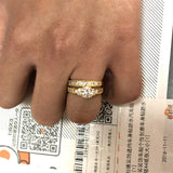 2ct Zircon Wedding Band Set High Round Fine Rings Women