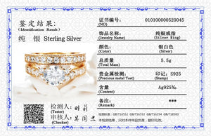 2ct Zircon Wedding Band Set High Round Fine Rings Women