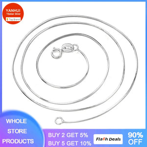 Tibetan Silver Necklace Snake Bone Chain Women Accessories Daily Jewelry Gift