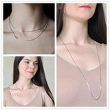 Tibetan Silver Necklace Snake Bone Chain Women Accessories Daily Jewelry Gift