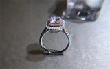 Tibetan Silver Ring Pink Crystal Zircon Engagement Ring Accessories