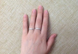 Crystal Zircon Tail Ring - Silver Wedding Party Finger Ring for Women