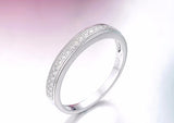 Crystal Zircon Tail Ring - Silver Wedding Party Finger Ring for Women