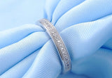 Crystal Zircon Tail Ring - Silver Wedding Party Finger Ring for Women