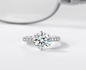 Allergy-Free Tibetan Silver 2.0ct CZ Engagement Wedding Ring R427