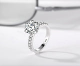 Allergy-Free Tibetan Silver 2.0ct CZ Engagement Wedding Ring R427