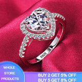 Women's Dainty CZ Ring Tibetan Silver Wedding Bands