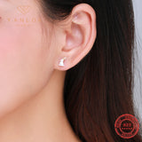 Sterling Silver Rabbit Stud Earrings for Girls Women