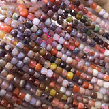 YANYUAN AGATE 4.5-5mm Red Faceted Square Loose Beads DIY Jewelry Making
