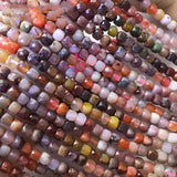 YANYUAN AGATE 4.5-5mm Red Faceted Square Loose Beads DIY Jewelry Making