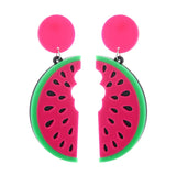 Geometric Acrylic Drop Earrings Fruit Flower Ice Cream Ta pendientes