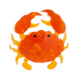 Creative Orange Crab Brooches Sea Animal Pins Badges Jewelry Gift