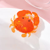 Creative Orange Crab Brooches Sea Animal Pins Badges Jewelry Gift