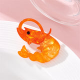 Orange Lobster Brooches Sea Animal Pins Badges