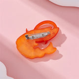Orange Lobster Brooches Sea Animal Pins Badges