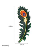 Acrylic Peacock Feather Brooches Resin Badges Chest Pins Jewelry Gift