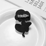 Acrylic Sexy Wedding Dress Lady Brooch for Women Kids Cartoon Figure Badges