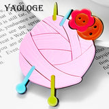 Yarn Shape Female Brooch Acrylic Material