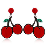 Statement Acrylic Fruit Letters Exaggeration Earrings