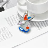 Colorful Rabbit Women Brooch Acrylic Animal Jewelry Girls