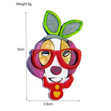 Cartoon Dog Acrylic Brooch for Women
