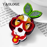 Cartoon Dog Acrylic Brooch for Women