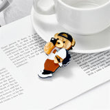 Bear Brooch Woman Acrylic Material Lovely Animal Shape Stylish Jewelry