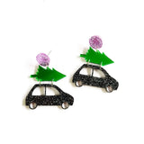 Cartoon Dinosaur RollerSkat Earrings
