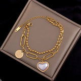 Heart Bracelet 316L Stainless Steel Women's Jewelry Gift