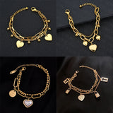Heart Bracelet 316L Stainless Steel Women's Jewelry Gift