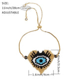 YASTYT Beaded Bracelet Evil Eye Heart Jewelry Gift