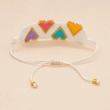 Colorful Love Heart Beaded Bracelet Boho Jewelry