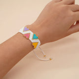 Colorful Love Heart Beaded Bracelet Boho Jewelry