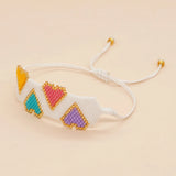 Colorful Love Heart Beaded Bracelet Boho Jewelry
