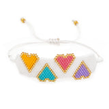 Colorful Love Heart Beaded Bracelet Boho Jewelry
