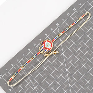 YASTYT Evil Eye Hand Charm Rope Bracelet Adjustable Friendship Jewelry