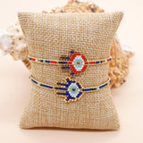 YASTYT Evil Eye Hand Charm Rope Bracelet Adjustable Friendship Jewelry