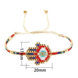 YASTYT Evil Eye Hand Charm Rope Bracelet Adjustable Friendship Jewelry