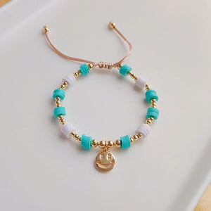 YASTYT Charm Bracelet Polymer Clay Disc Beads Jewelry