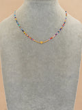 YASTYT Colorful Choker Necklaces Beaded Heart Chain Boho Jewelry