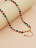 YASTYT Colorful Seed Bead Necklace For Women Summer Choker Boho Jewelry