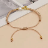 Golden A-Z Letter Freshwater Pearls Bracelet for Women Men