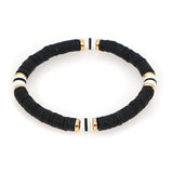 Colorful Heishi Beaded Bracelet for Women, Summer Beach Style Stretch Jewelry