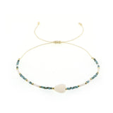 Dainty Vintage Beaded Bracelets Heart Shell Pendant