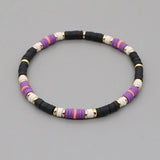 Men's Colored Beaded Polymer Clay Bracelet