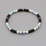 Men's Colored Beaded Polymer Clay Bracelet