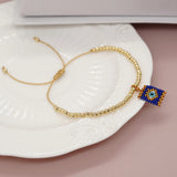 Eye Bracelet Winter Jewelry Woven Beaded Charm Adjustable Bangle